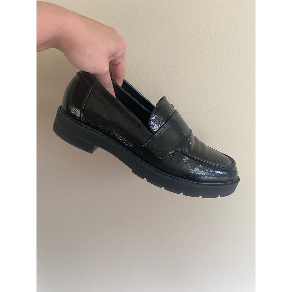 New York and Company Halle lug sole loafers womens size 6.5 faux leather